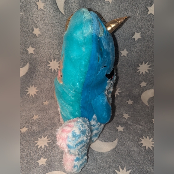 Super soft Narwhal to Mermaid reversible throw Pillow. - Picture 4 of 8